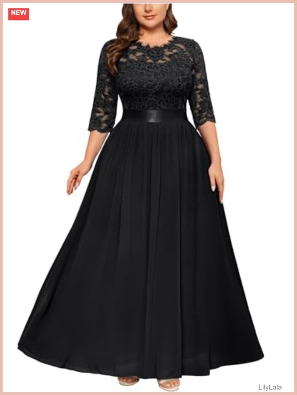 Formal Floral Lace Plus Size Maxi Dress Wedding Bridesmaid